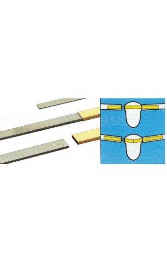 image: Teava de alama cu sectiune dreptunghiulara 13x3x1000mm