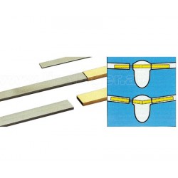 Teava de alama cu sectiune dreptunghiulara 11x2.2x1000mm